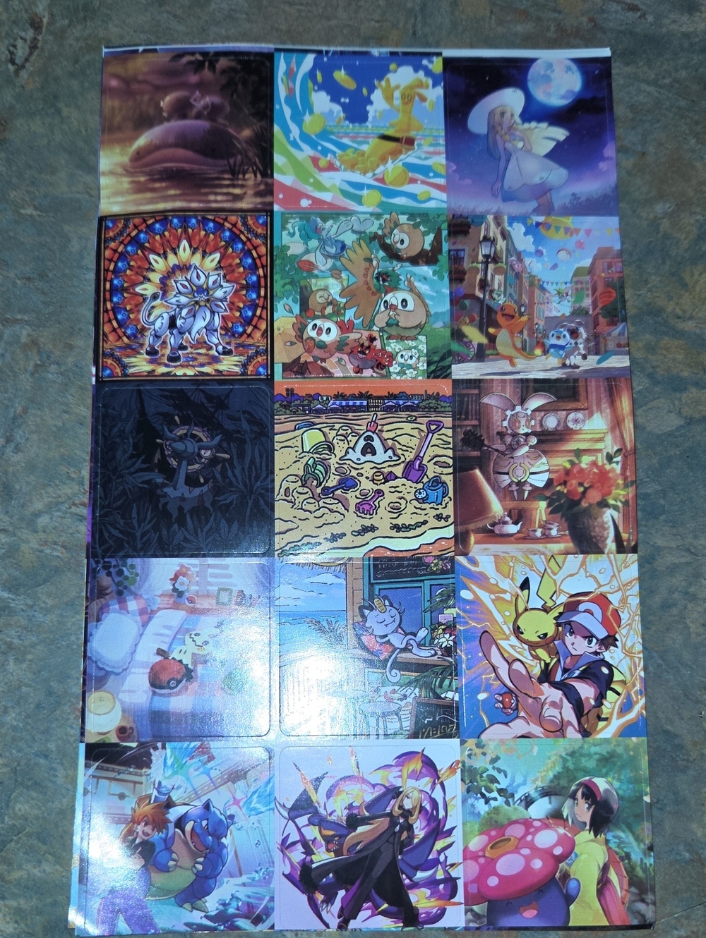 Pokemon-Themed Home Art Poster Set in Multicolor